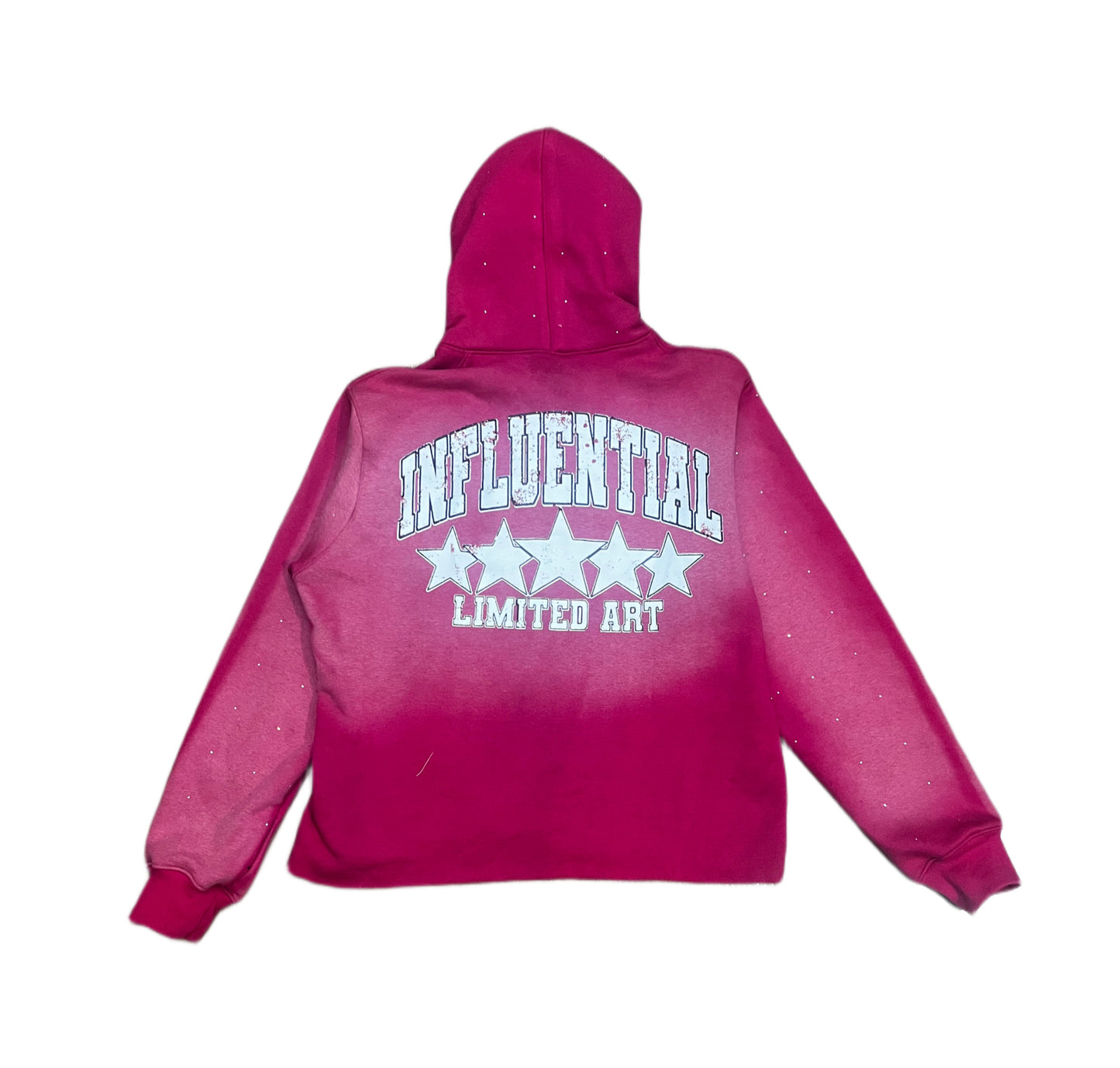 Cherry Influential Acid Wash Cropped Hoodie