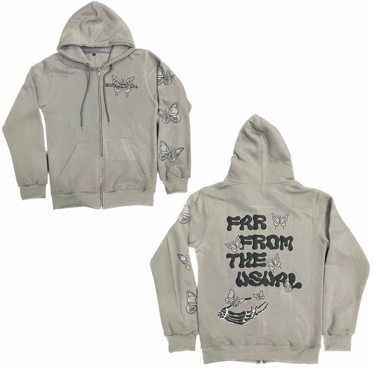 INFLUENTIAL “FAR FROM THE USUAL” GRAY/BLACK ZIP-UP
